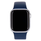 Apple Watch Series 9 41mm GPS Silber Sportarmband Sturmblau S/M