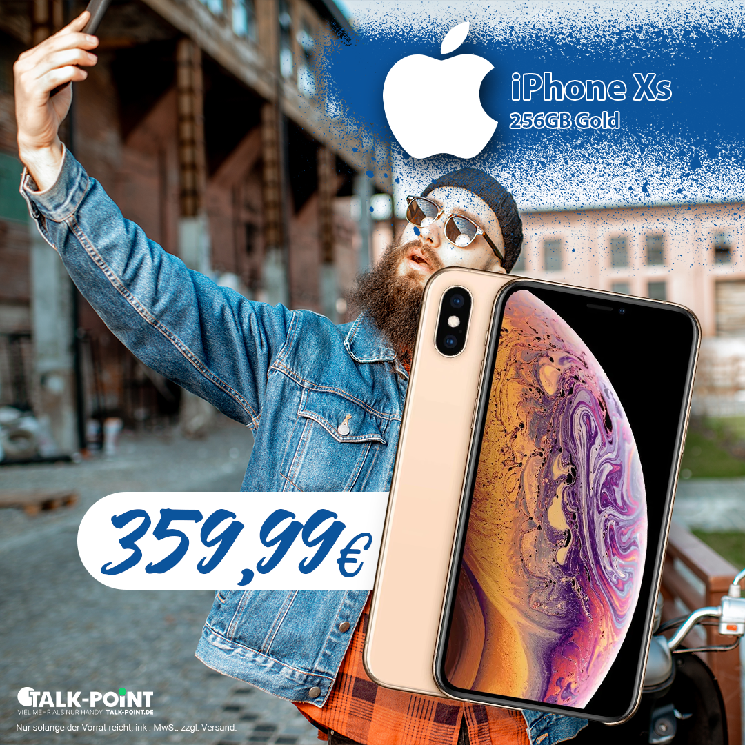 Entdecke das Apple iPhone Xs in schimmerndem Gold
