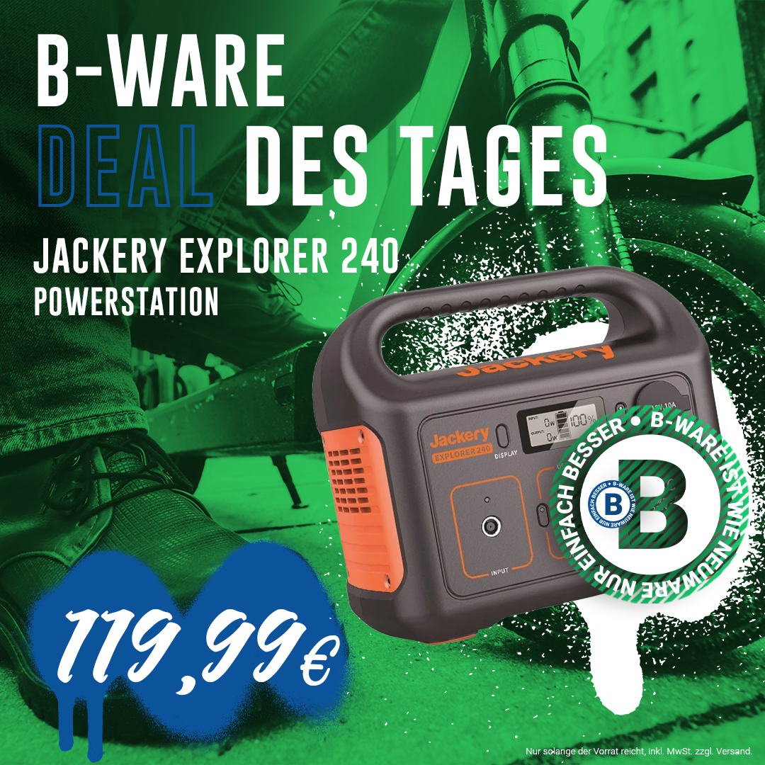Jackery Explorer 240 Tragbare Powerstation - 0% Mwst. 240 Wh Outdoor Stromspeicher