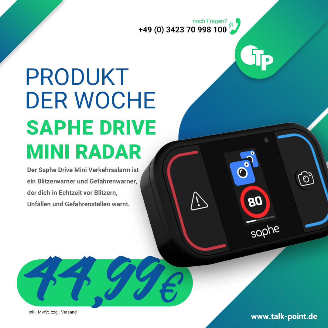 SAPHE Drive Mini - Dein Radar und Gefahrenwarner