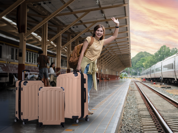 Reise in Perfektion: Dein 3-teiliges Hartschalen-Kofferset