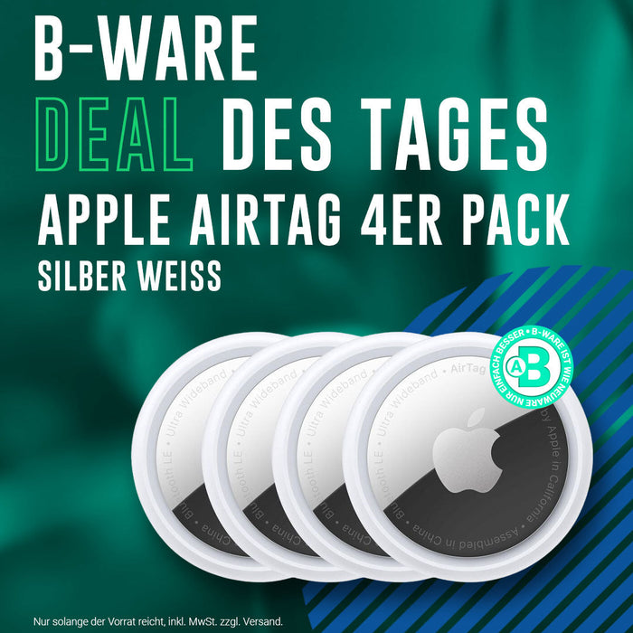Apple AirTag 4er Pack Silber/Weiß – Top B-Ware nur 89,99€ | Talk-Point