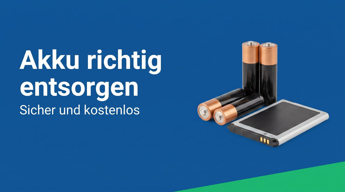 Akku, Batterie und Powerbank richtig entsorgen: so geht es sicher