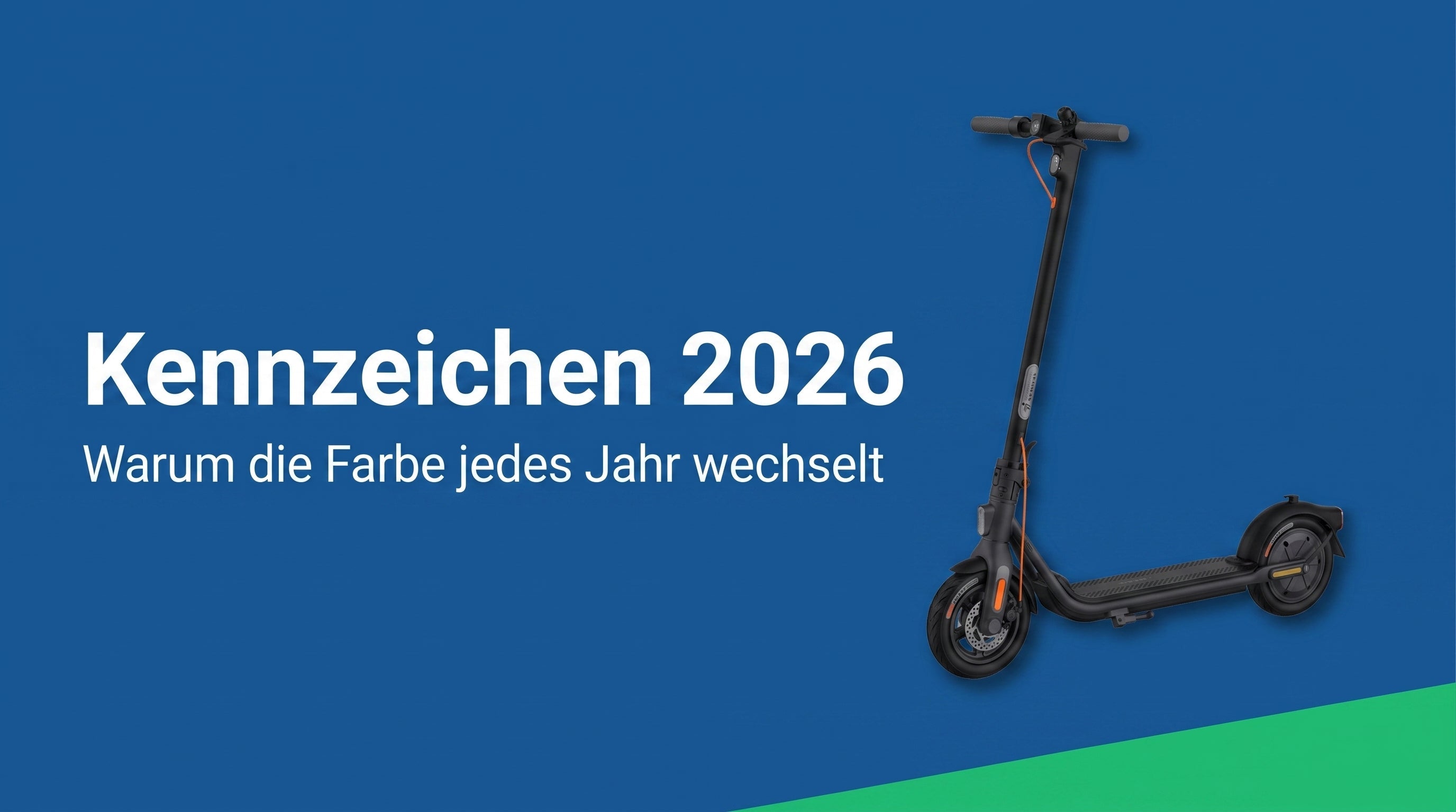 E-Scooter-Kennzeichen 2026: Warum die Plakette jedes Jahr die Farbe wechselt