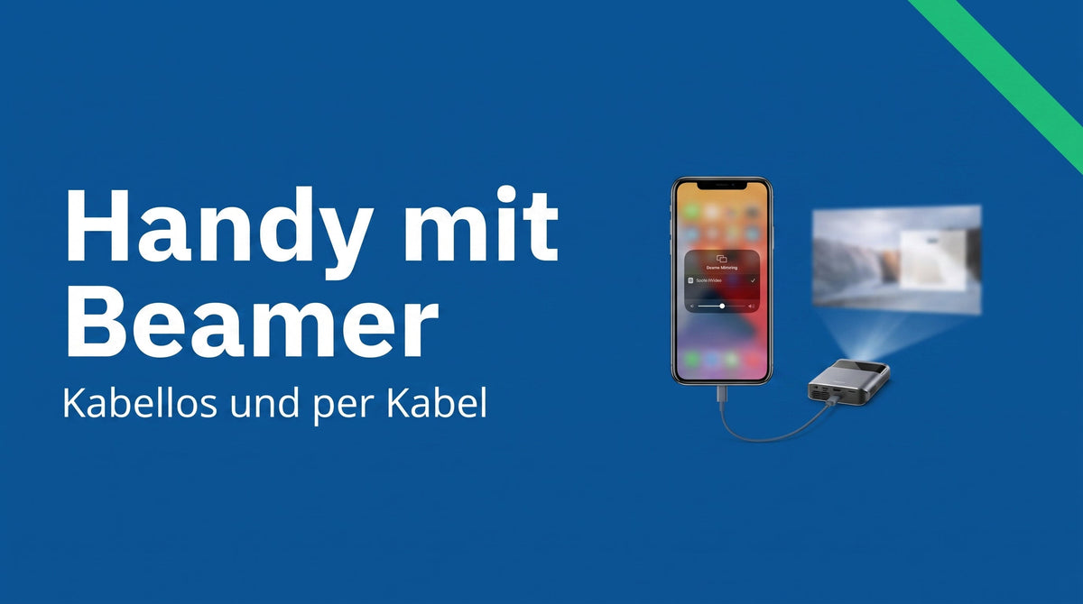 Handy mit Beamer verbinden: kabellos und per Kabel