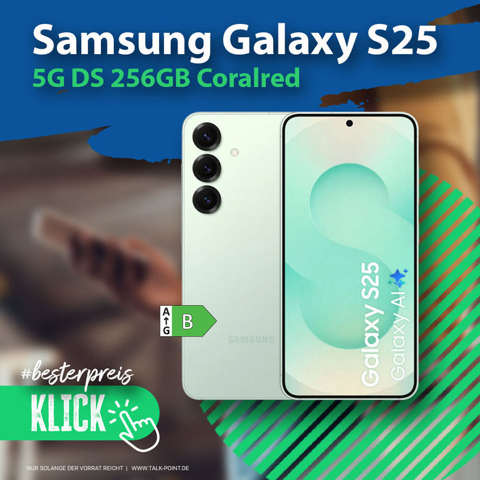 Samsung Galaxy S25 5G Coralred – Snapdragon 8 Elite nur 569,99€ | TP