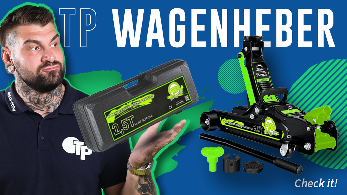 Kompakt, stark & im Oktober im Angebot: Der TP Hydraulische KFZ-Rangierwagenheber (2,5t) für nur 39,99 €!
