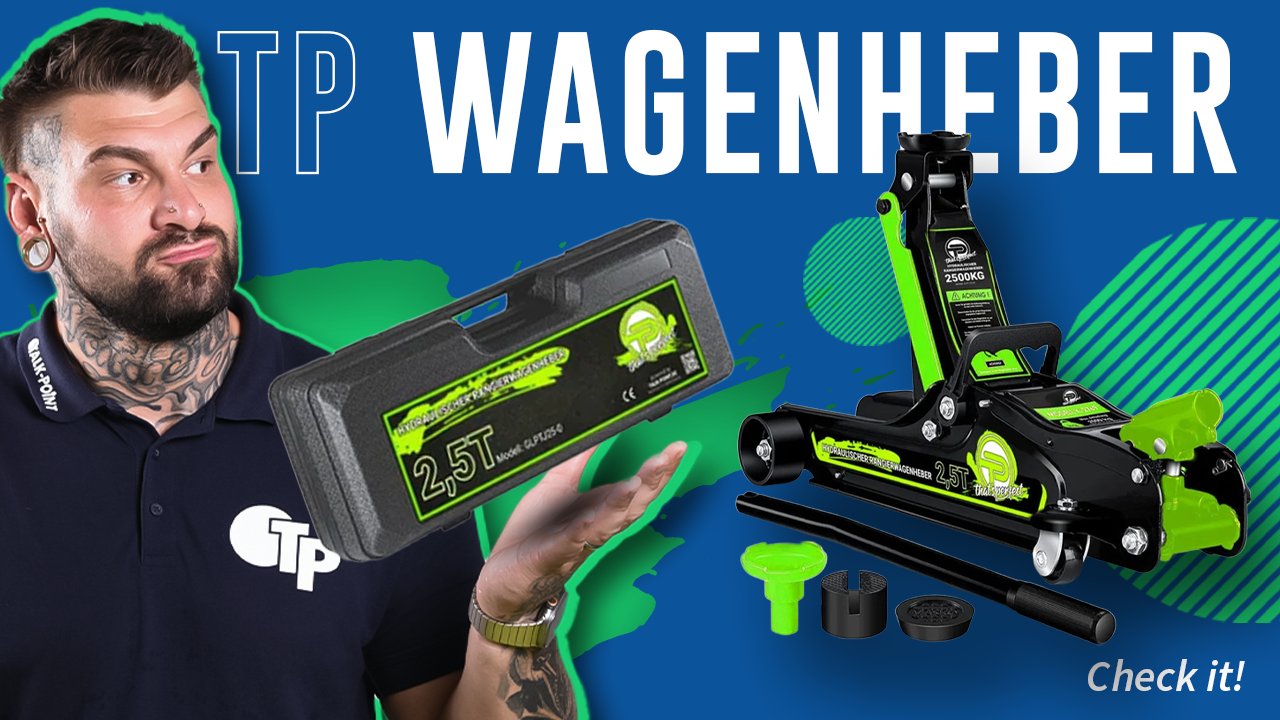 Kompakt, stark & im Oktober im Angebot: Der TP Hydraulische KFZ-Rangierwagenheber (2,5t) für nur 39,99 €!