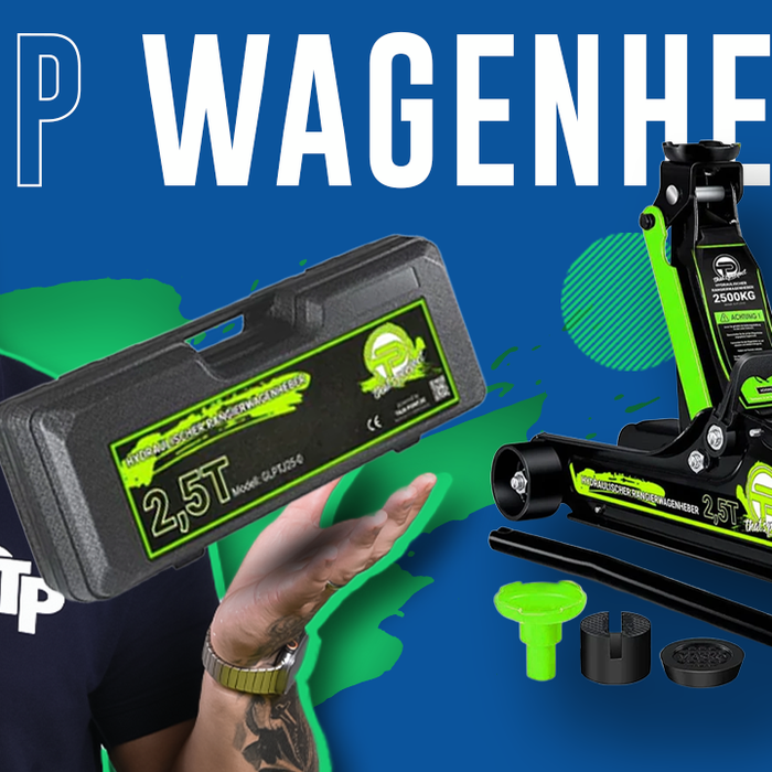 Kompakt, stark & im Oktober im Angebot: Der TP Hydraulische KFZ-Rangierwagenheber (2,5t) für nur 39,99 €!