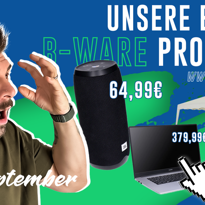 Zusammenfassung unserer besten B-Ware Produkte vom 27.09.2023 auf talk-point.de im Twitch Livestream