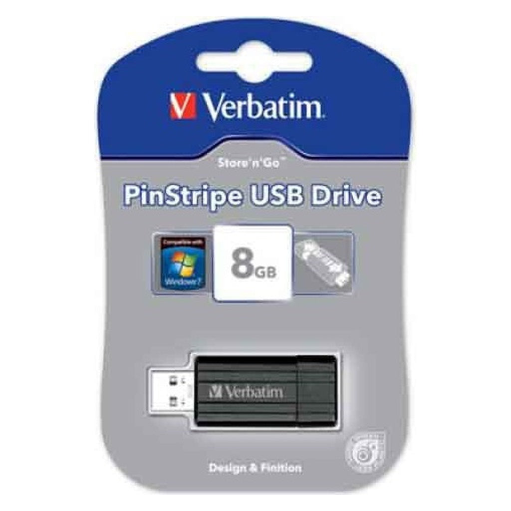 Produktbild USB-Stick - Verbatim 15-020-142 USB-Stick 8GB Pin Stripe