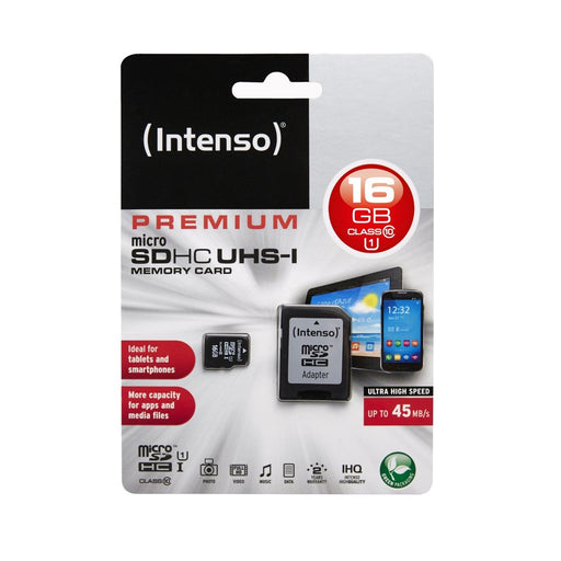 Produktbild Speicherkarte - Intenso MicroSD Card 16GB UHS-I inkl. SD Adapter