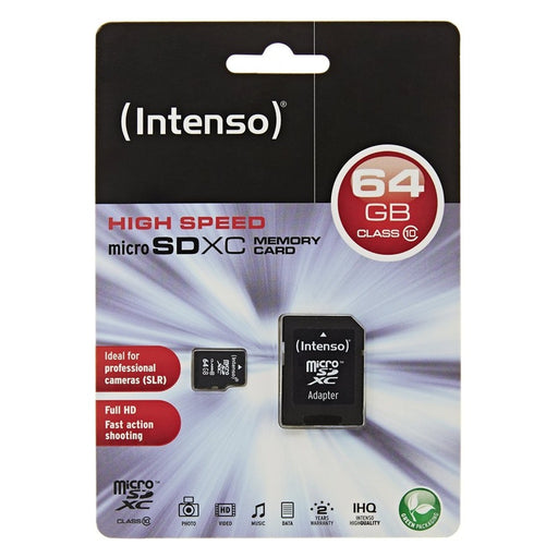 Produktbild Speichererweiterungskarte - Intenso MicroSD Card 64GB SDXC