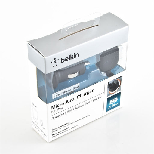 Produktbild KFZ-Ladegerät - Belkin Micro-Autoladegerät (2,1 A) inkl. 30-Pin Ladekabel für iPhone/iPad/iPad, schwarz