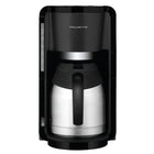 Rowenta CT3818 Adagio Milano Thermo Filterkaffeemaschine Edelstahl, Schwarz