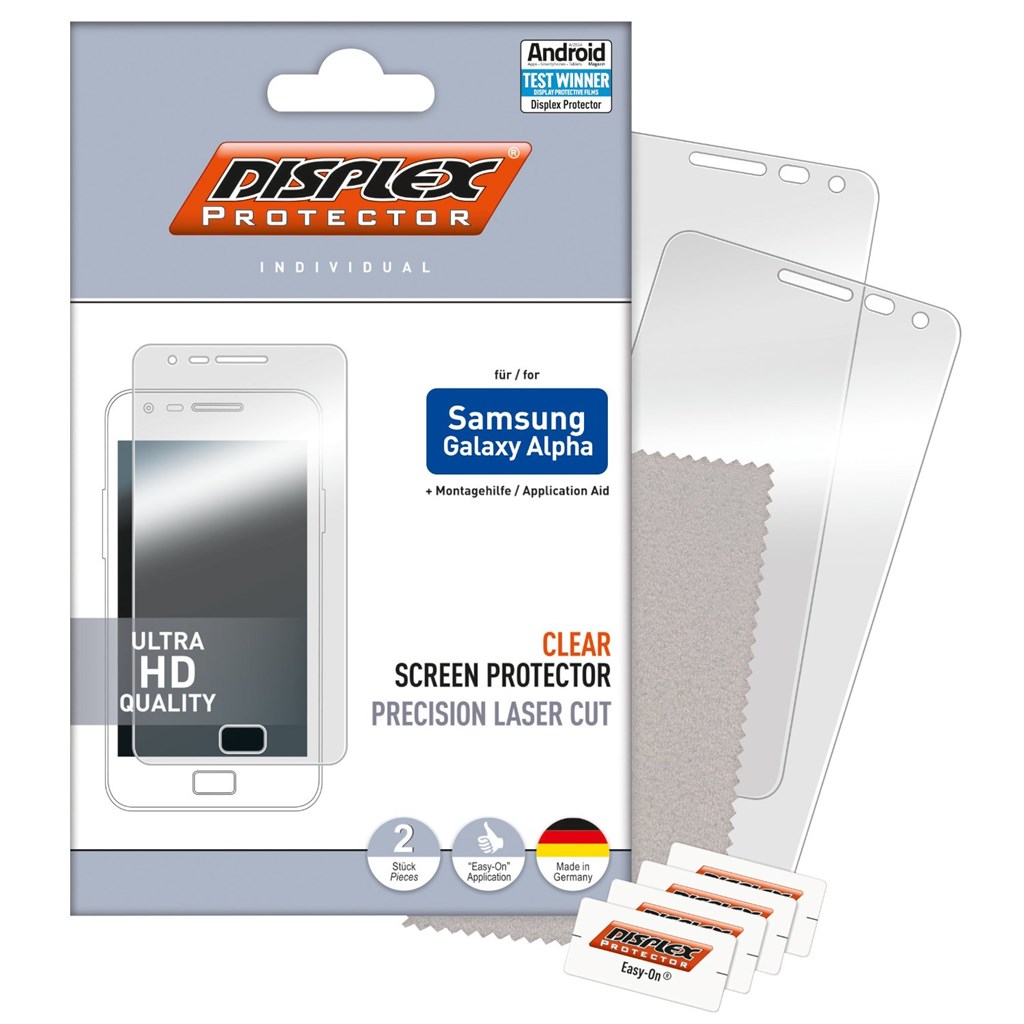 Produktbild Displayschutzfolie - Displex Protector Displayschutzfolie für Samsung Galaxy Alpha