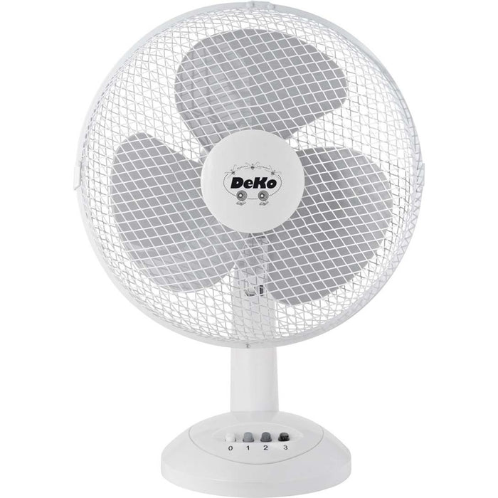 DeKo Stratos B 305 Tischventilator osz. Ø 30cm 40 W weiß