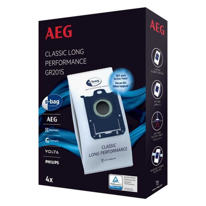 AEG GR201S Staubbeutel s-bag Classic Long Performance (VE4)