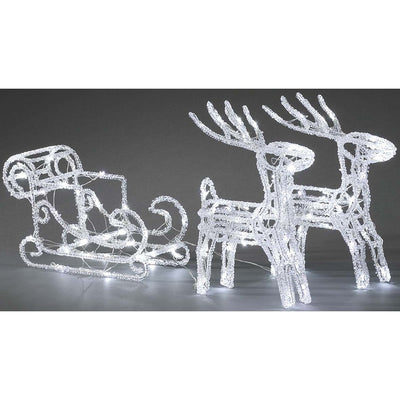 6192-203 LED-Acryl-Set Schlitten + 2 Rentiere