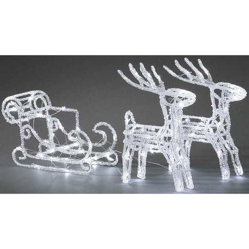 Produktbild Weihnachtsfigur - Konstsmide 6192-203 LED-Acryl-Set Schlitten + 2 Rentiere