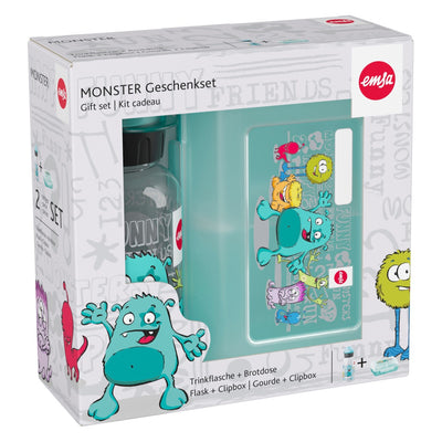 Emsa TRITAN KIDS SET MONSTER Trinkflasche + Brotdose