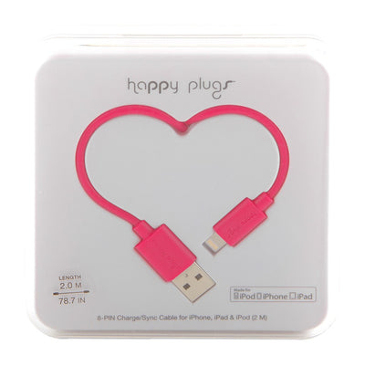 iPhone USB Ladekabel in kirschrot für Apple Geräte iPhone, iPad, iPod