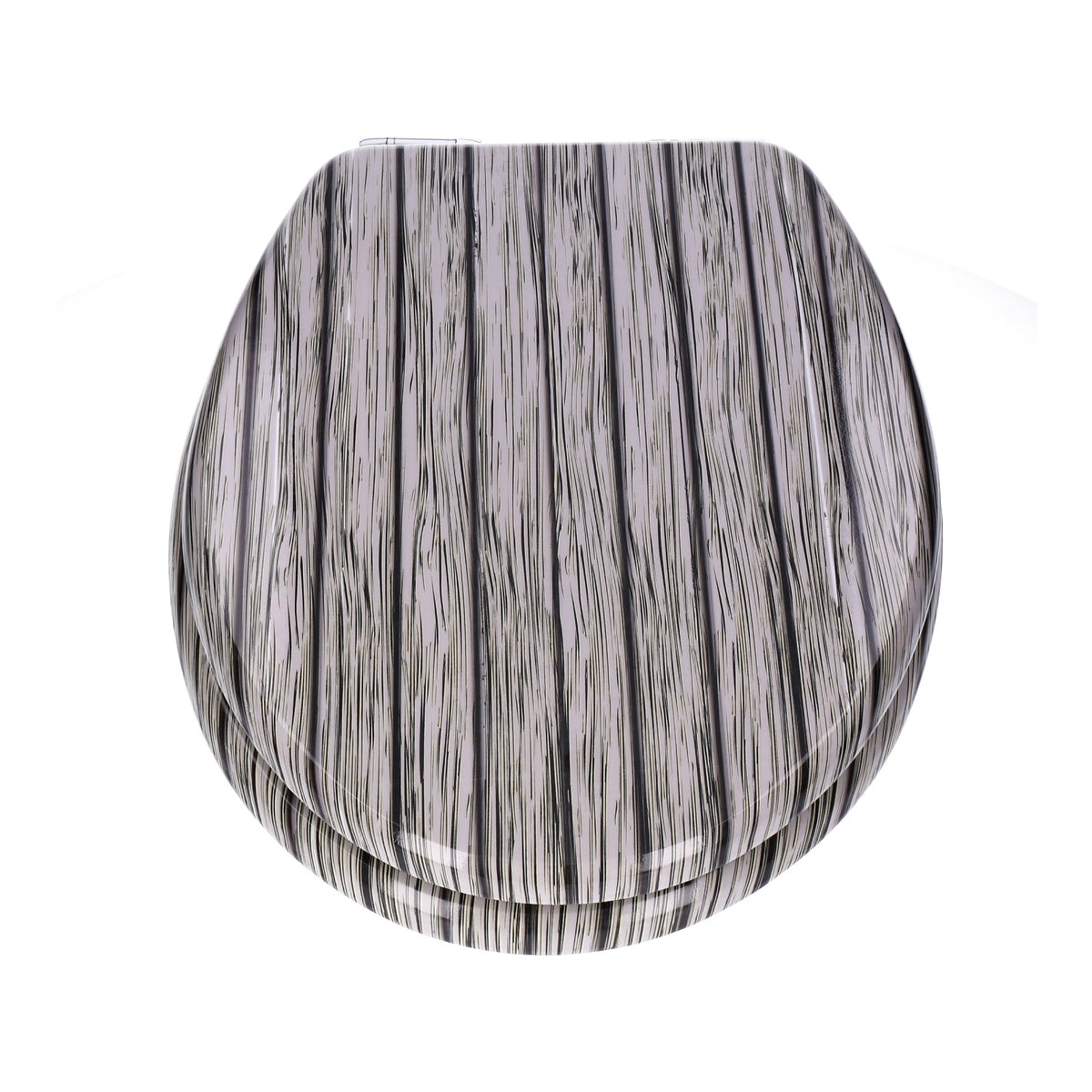 Produktbild WC-Sitz - TP WC-Sitz mit Absenk-Automatik, Motiv, Soft-Close Holz-Kern, ovale O-Form, EU-Größe, bis 120 kg Grey Wood