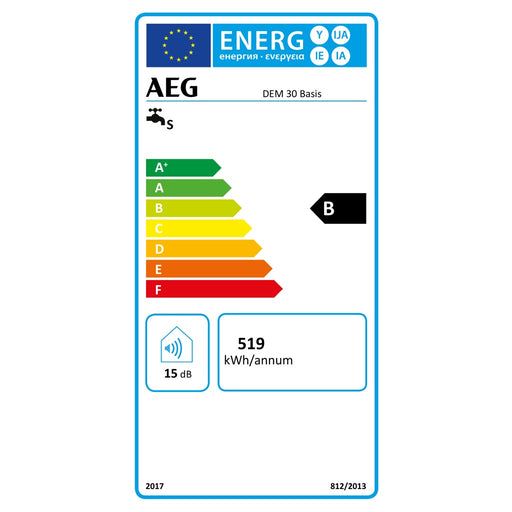 Produktbild Wandspeicher - AEG DEM 30 Basis Wandspeicher 30l 2,6kW - 234196