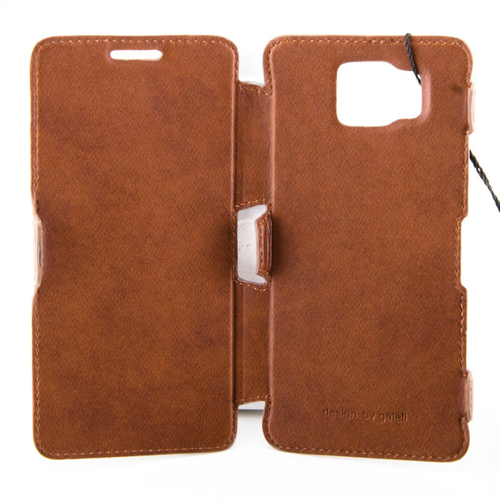 Mike Galeli Book Case Slim für iPhone 6/6S Etop hellbraun