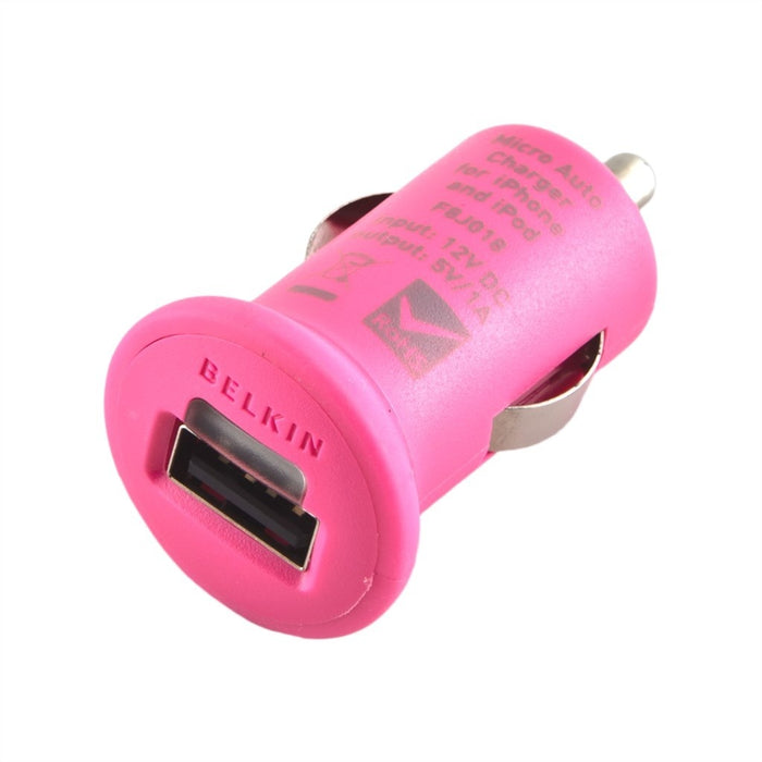 Belkin Micro Car KFZ Lader geeignet für Apple in pink 1Amp