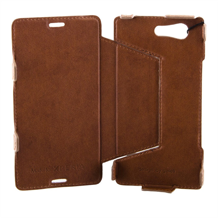 Mike Galeli Folio Case für Sony Xperia Z3 compact braun