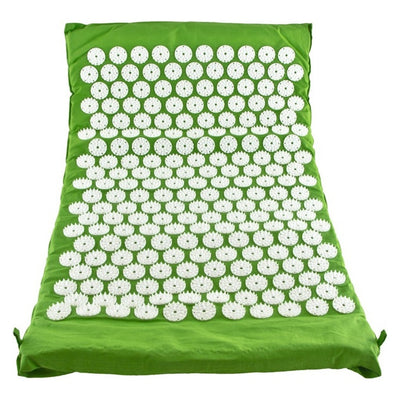 Akupressurmatte, Set mit Nagelmatte und Tasche, für Entspannung und Massage, ca. 75 x 44 cm Grün