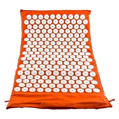 Akupressurmatte, Set mit Nagelmatte und Tasche, für Entspannung und Massage, ca. 75 x 44 cm Orange