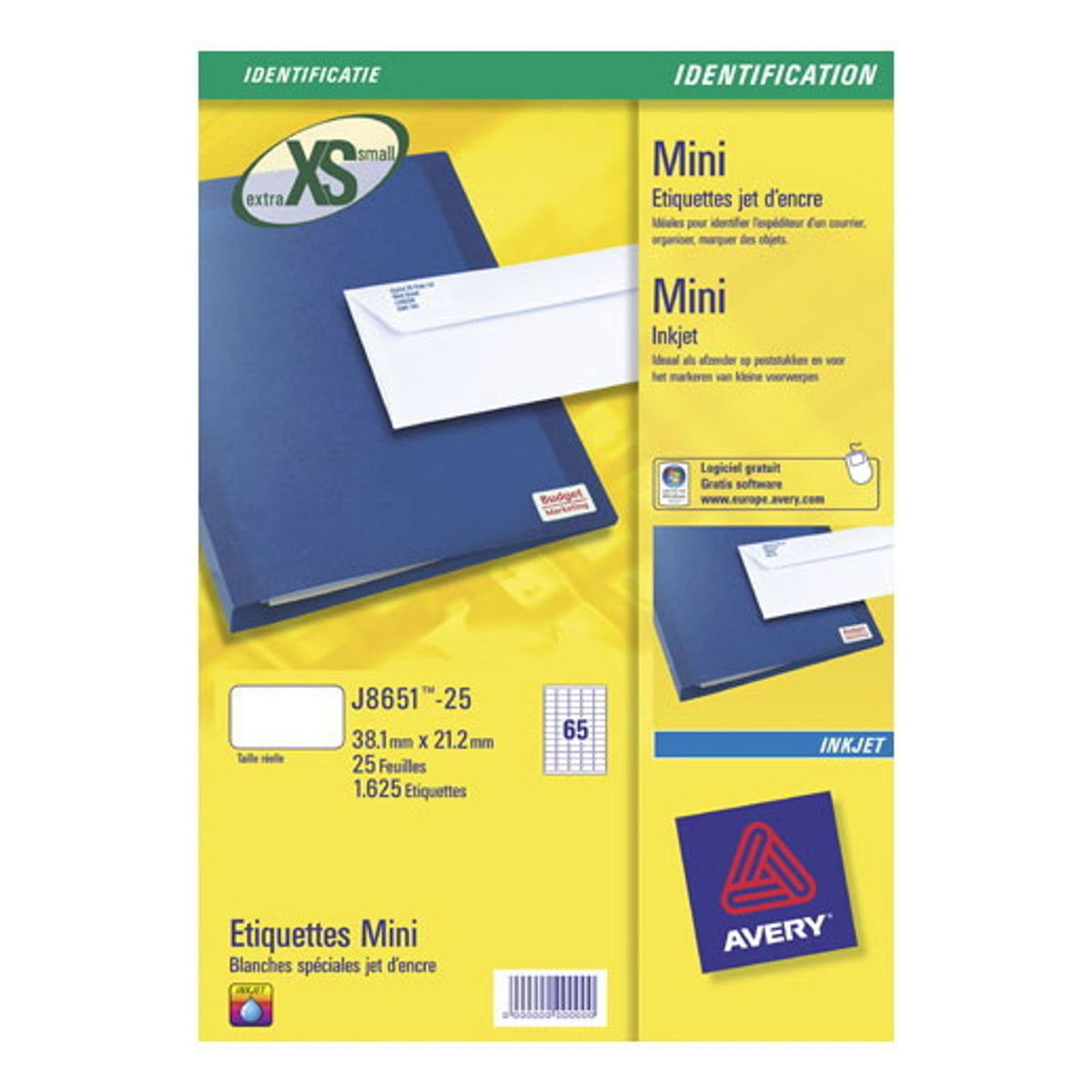 Produktbild Sonstiges - Avery Zweckform J8651-25 Adress-Etiketten, selbstklebend Weiß 25 Blatt