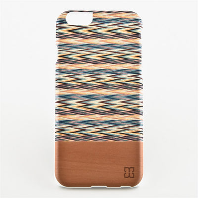 Slim M1481W Echtholzcover für iPhone 6 6s in Peroa Check M1481W
