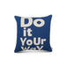 Kissenhülle "Do it you way" navy weiß