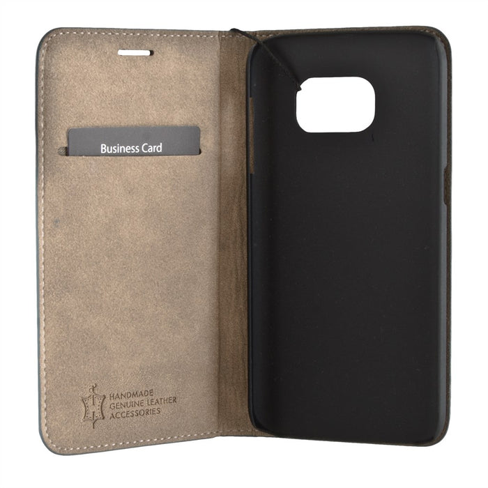 Mike Galeli Echtleder Bookcover für Samsung Galaxy S8+ in schwarz