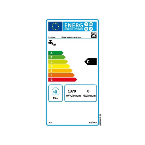 Produktbild Wandspeicher - Vaillant VEH 80/7 pro Warmwasserspeicher 6 kW weiß