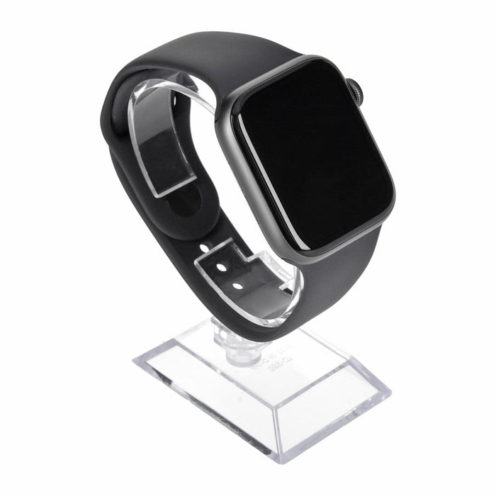 Apple Watch Series 4 44mm GPS Spacegrau  Aluminiumgehäuse Sportarmband schwarz