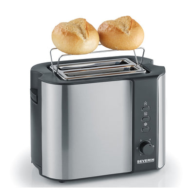AT 2589 Toaster für 2-Scheiben 800 W Edelstahl, Schwarz