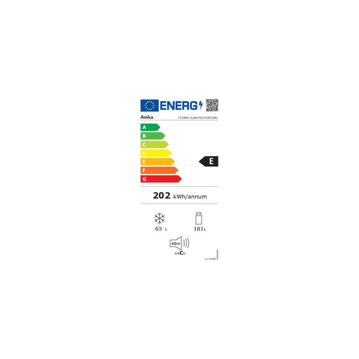 Amica KGCR387100L Kühl-/Gefrierkombination Retrodesign hellblau