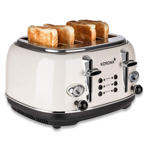 Produktbild Toaster - Korona 21676 Toaster, 4 Scheiben, Creme, Röstgrad- Anzeige