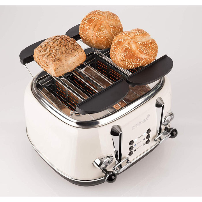 Korona 21676 Toaster, 4 Scheiben, Creme, Röstgrad- Anzeige