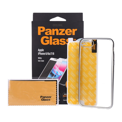 Displayschutz aus Glas für iPhone 7/8 weiß inkl. Case
