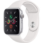 Apple Watch Series 5 44mm GPS Silber Aluminiumgehäuse mit Sportarmband weiß