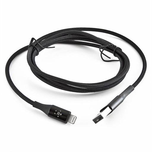 Produktbild Lade- und Sync-Kabel - Belkin Duratek Premium Lightning-/USB-Sync- /Ladekabel 1,2m für Apple in schwarz
