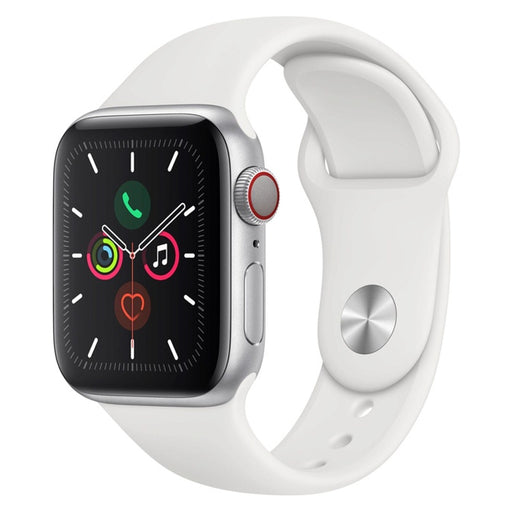 Produktbild Smartwatch - Apple Watch Series 5 40mm GPS + 4G Silber Aluminiumgehäuse Sportarmband Weiß