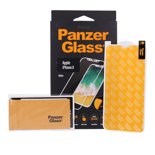 Produktbild Displayschutzglas - PanzerGlass Displayschutz für iPhone X weiß