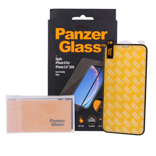 Produktbild Displayschutzglas - PanzerGlass Displayschutz für iPhone X schwarz Edge to Edge Case Friendly