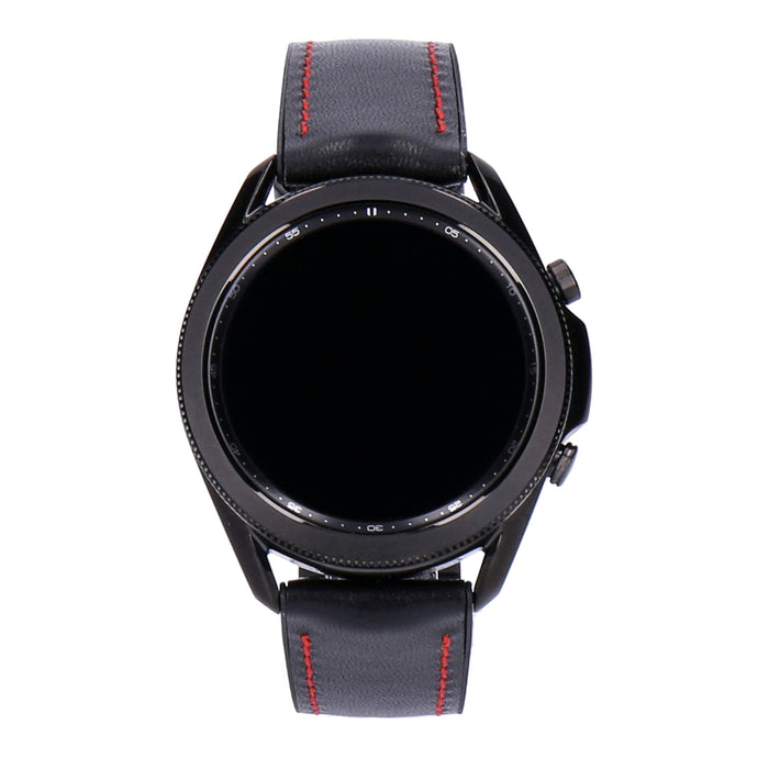 Samsung Galaxy Watch 3 R840 45mm Mystic Black Edelstahlgehäuse Schwarz mit Lederarmband Schwarz